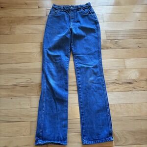 Vintage DEECEE Rockies Jeans Women's 9/10 x34 Inseam USA Blue Bootcut Western